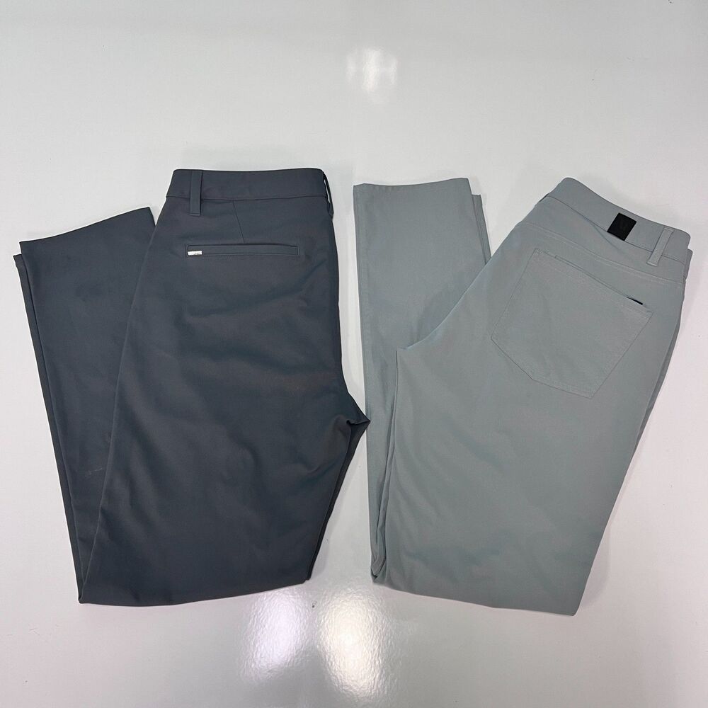 Vuori Mens Pants Lot 2 Pair Size 32 Gray Stretch Golf Tech V427 V430 Trouser